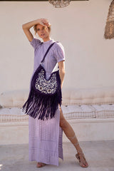 Heavenly Embroidery Bag Deep Purple (SAMPLE SALE)