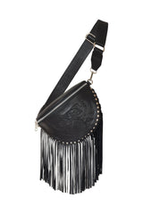 Akaroa Rose Belt Bag Black - Jodi Lee