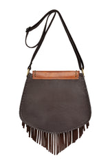 Akaroa Feather Bag Antique Medium Brown/Dark Choc/Gold (SAMPLE SALE/DIFFERENT SHAPE TO PHOTOS) - Jodi Lee
