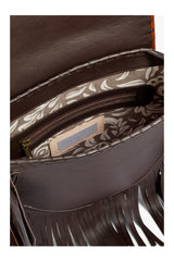 Akaroa Feather Bag Antique Medium Brown/Dark Choc/Gold (SAMPLE SALE/DIFFERENT SHAPE TO PHOTOS) - Jodi Lee