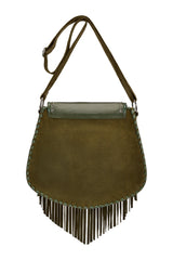 Akaroa Feather Rose Bag Antique Olive - Jodi Lee