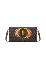 Angel Feather Wallet Dark Choc/Gold (SAMPLE SALE) - Jodi Lee