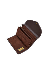 Angel Feather Wallet Dark Choc/Gold (SAMPLE SALE) - Jodi Lee