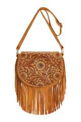 Anahita Sunflower Bag Antique Medium Brown/Gold/Dark Tan - Jodi Lee