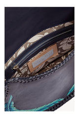 Angel Feather Bag Navy/Silver (SAMPLE SALE) - Jodi Lee