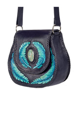 Angel Feather Bag Navy/Silver (SAMPLE SALE) - Jodi Lee