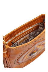 Angel Feather Pouch Bag Camel/Gold - Jodi Lee