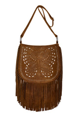California Sister Butterfly Bag Whiskey/Silver - Jodi Lee