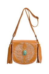 Fly Away Feather Bag Antique Tan/Silver - Jodi Lee