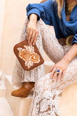 Akaroa Rose Purse Tobacco