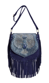 Love Story Owl Bag Navy/Silver - Jodi Lee