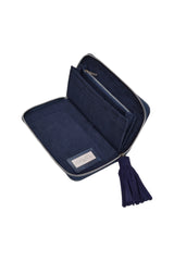 Love Story Owl Wallet Metallic Navy/Silver - Jodi Lee