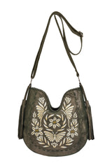Luna Embroidery Bag Metallic Olive - Jodi Lee