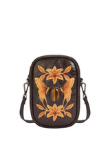 Luna Phone Bag Metallic Dark Choc/Gold - Jodi Lee