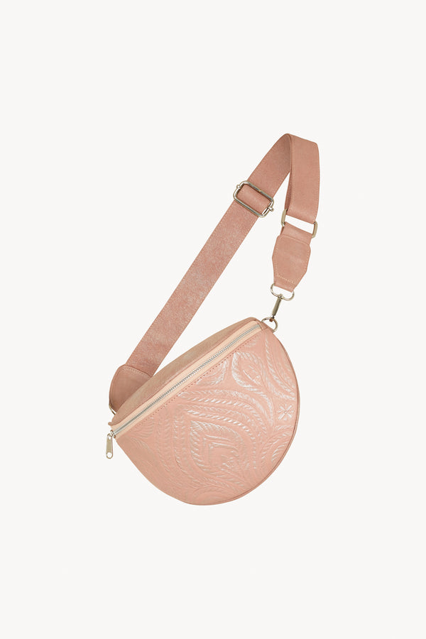 Luna Shimmer Belt Bag Metallic Pink/Silver - Jodi Lee