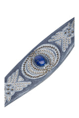 Marrakesh Belt Metallic Navy/Silver - Jodi Lee