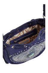 Marrakesh Pouch Bag Metallic Navy/Silver - Jodi Lee