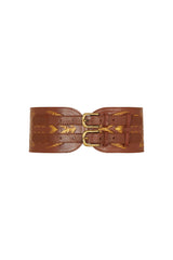 Marrakesh Shimmer Belt Tobacco/Gold - Jodi Lee