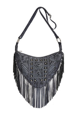 Mini Aztec Maze Bag Metallic Charcoal - Jodi Lee