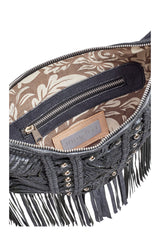 Mini Aztec Maze Bag Metallic Charcoal - Jodi Lee
