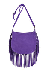 Navajo Sunflower Cut-Out Bag Bright Purple/Silver (SAMPLE SALE) - Jodi Lee