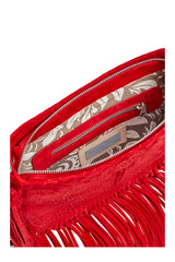 Navajo Sunflower Cut-Out Bag Ruby Red/Silver (SAMPLE SALE) - Jodi Lee