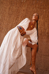 Zanzibar Buckle Belt Pink Rainbow/Tan - Jodi Lee