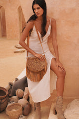 Anahita Sunflower Bag Antique Medium Brown/Gold/Dark Tan - Jodi Lee