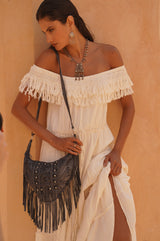 Mini Aztec Maze Bag Metallic Charcoal - Jodi Lee