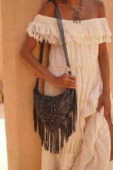 Mini Aztec Maze Bag Metallic Charcoal - Jodi Lee