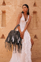 Mini Queen Pocahontes Bag Metallic Charcoal - Jodi Lee