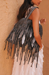 Mini Queen Pocahontes Bag Metallic Charcoal - Jodi Lee