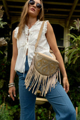 Grace Stud Belt Bag Ivory - Jodi Lee