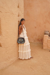 Angel Feather Bag Navy/Silver (SAMPLE SALE) - Jodi Lee