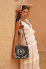 Angel Feather Bag Navy/Silver (SAMPLE SALE) - Jodi Lee
