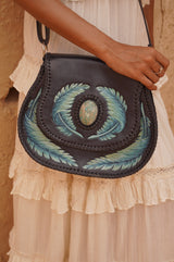 Angel Feather Bag Navy/Silver (SAMPLE SALE) - Jodi Lee