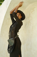 Akaroa Rose Belt Bag Black - Jodi Lee