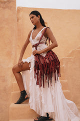 Mini Pocahontes Feather Bag Metallic Red - Jodi Lee