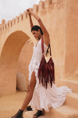 Mini Pocahontes Feather Bag Metallic Red - Jodi Lee