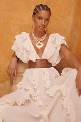 Marrakesh Shimmer Belt Tobacco/Gold - Jodi Lee