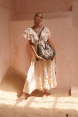 Luna Embroidery Bag Metallic Olive - Jodi Lee