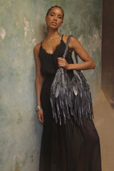 Pocahontes Leaf Bag Metallic Charcoal - Jodi Lee