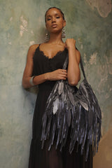 Pocahontes Leaf Bag Metallic Charcoal - Jodi Lee