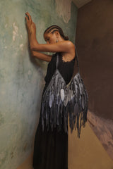 Pocahontes Leaf Bag Metallic Charcoal - Jodi Lee