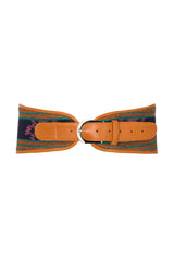 Zanzibar Buckle Belt Pink Rainbow/Tan - Jodi Lee