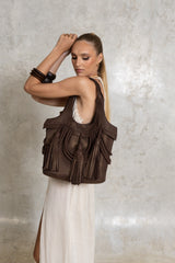 Daisy Tote Bag Metallic Brown - Jodi Lee