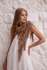 Hiawatha Shawl Taupe - Jodi Lee