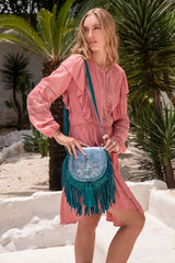 Mini Deus Peacock Bag Metallic Teal - Jodi Lee