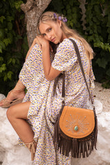 Deus Peacock Bag Antique Tan/Dark Choc - Jodi Lee