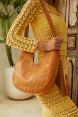 Lyrebird Tassel Bag Antique Tan/Gold - Jodi Lee